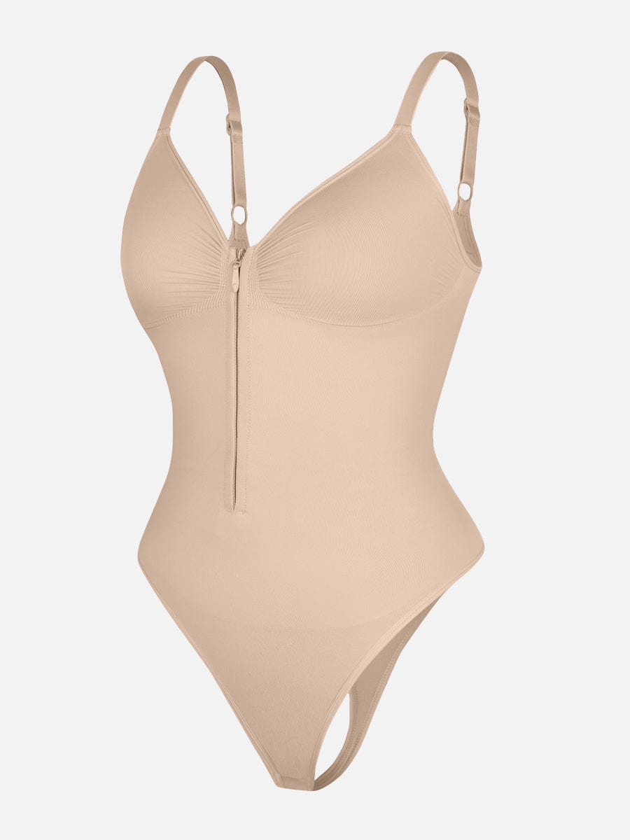 Seamless Plunge Chest Support Bodysuit 27
