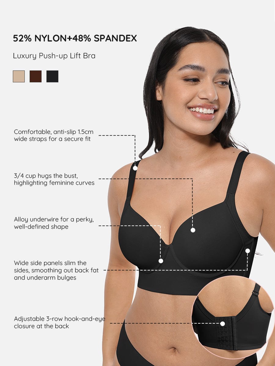 Underwire Push-Up Full Coverage Bra 2