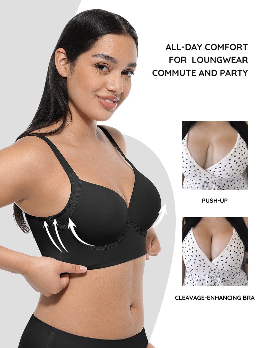 Underwire Push-Up Full Coverage Back-Smoothing Bra 4
