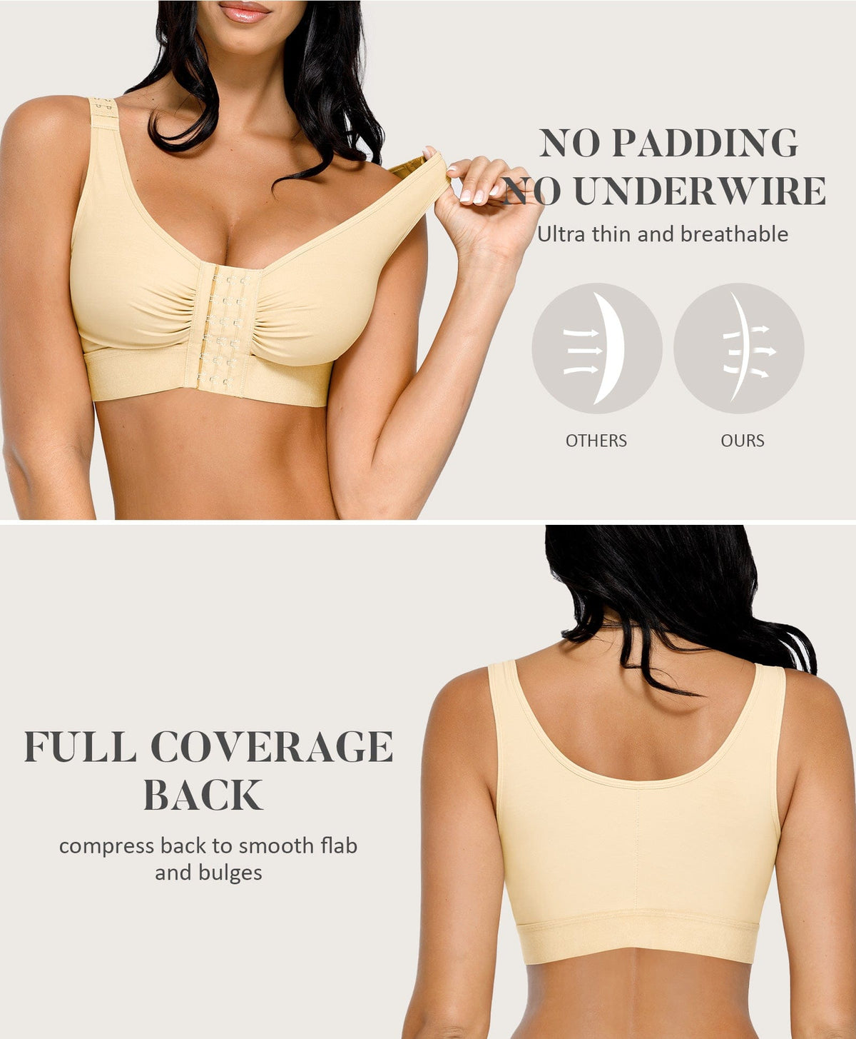 Post-Surgery Triple-Hook Front Closure Bra 4