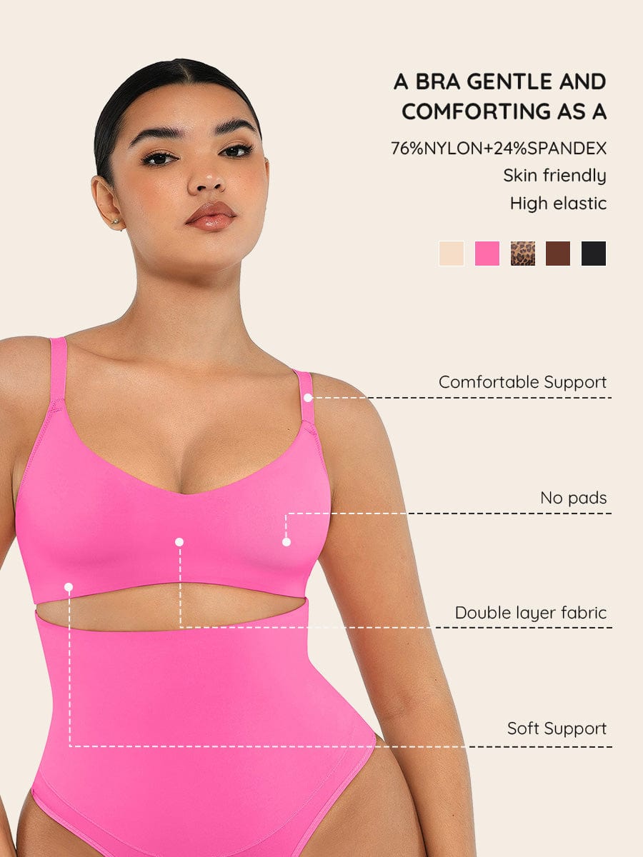 Seamless V-Neck Underarm-Smoothing Bralette 18