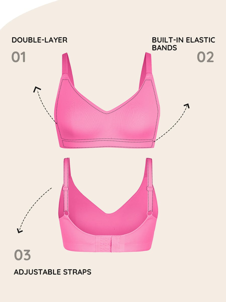 Seamless V-Neck Underarm-Smoothing Bralette 19