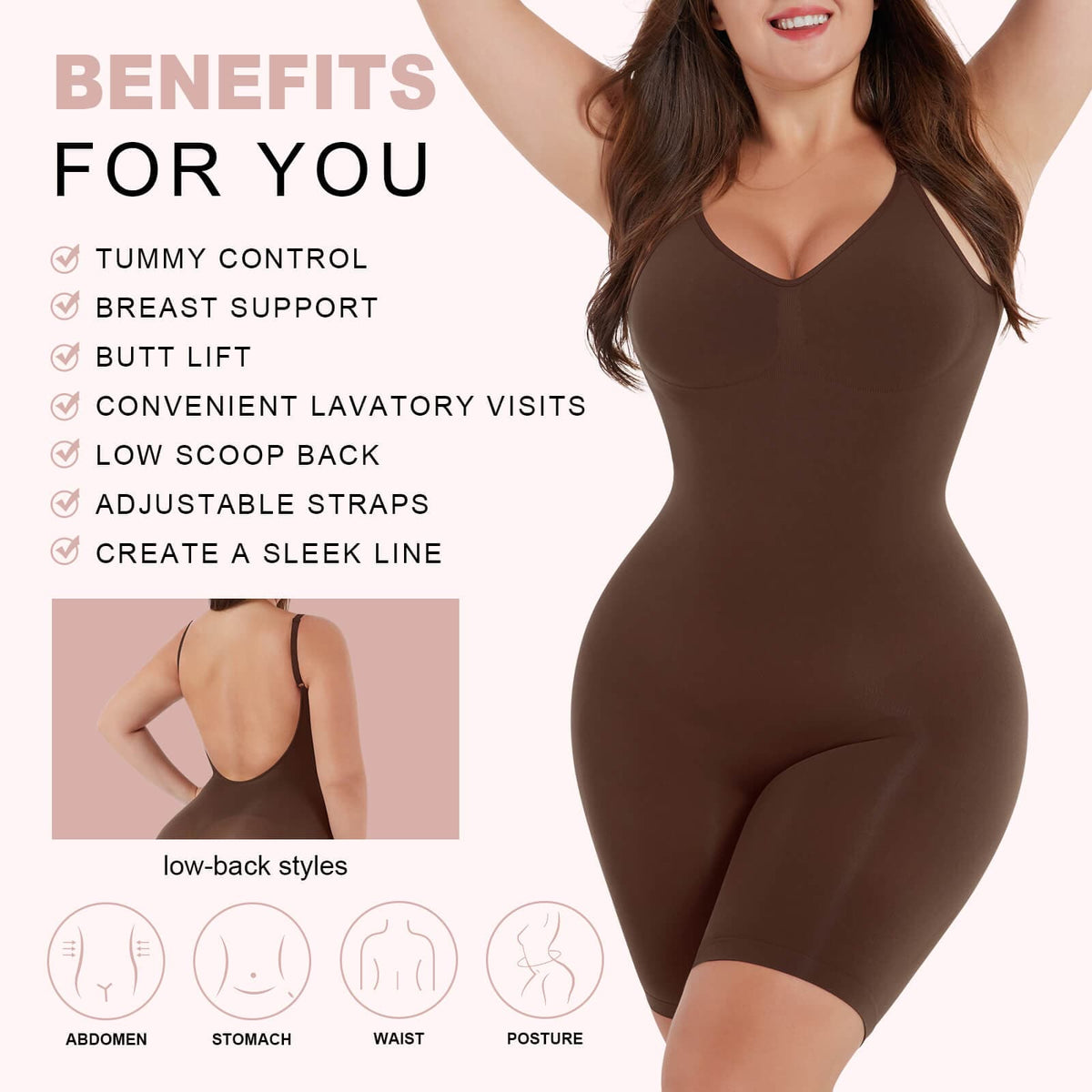 Covered Open-Back Boxer Bodysuit 13