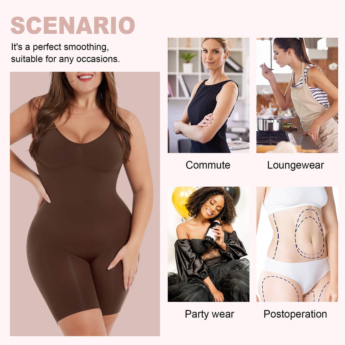 Covered Open-Back Boxer Bodysuit 18