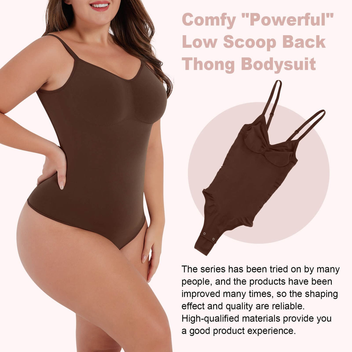 Seamless Cover-Breast Open-Back Thong Bodysuit 4