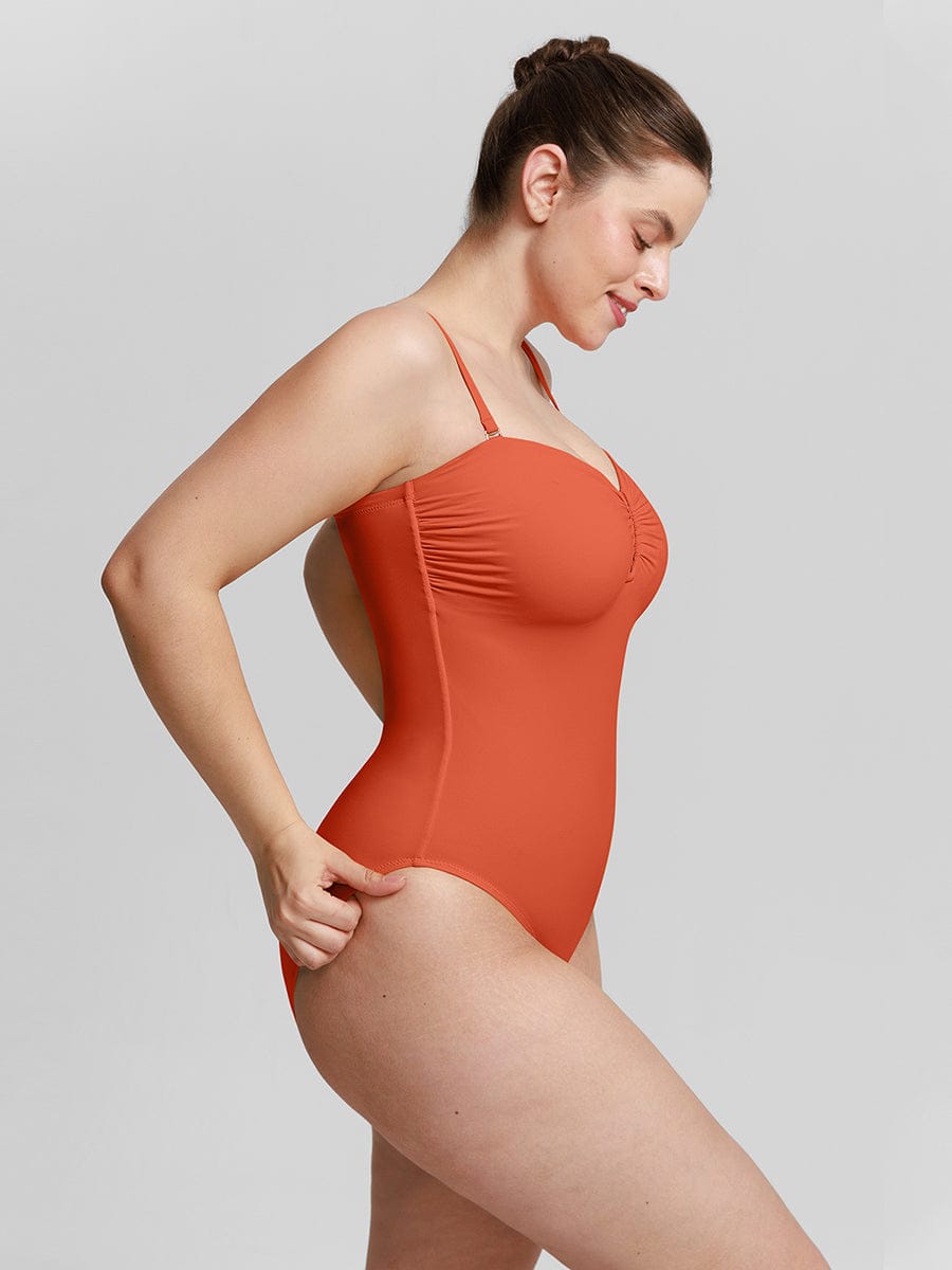 Strapless Tummy Control One-Piece Swimsuit Black 3