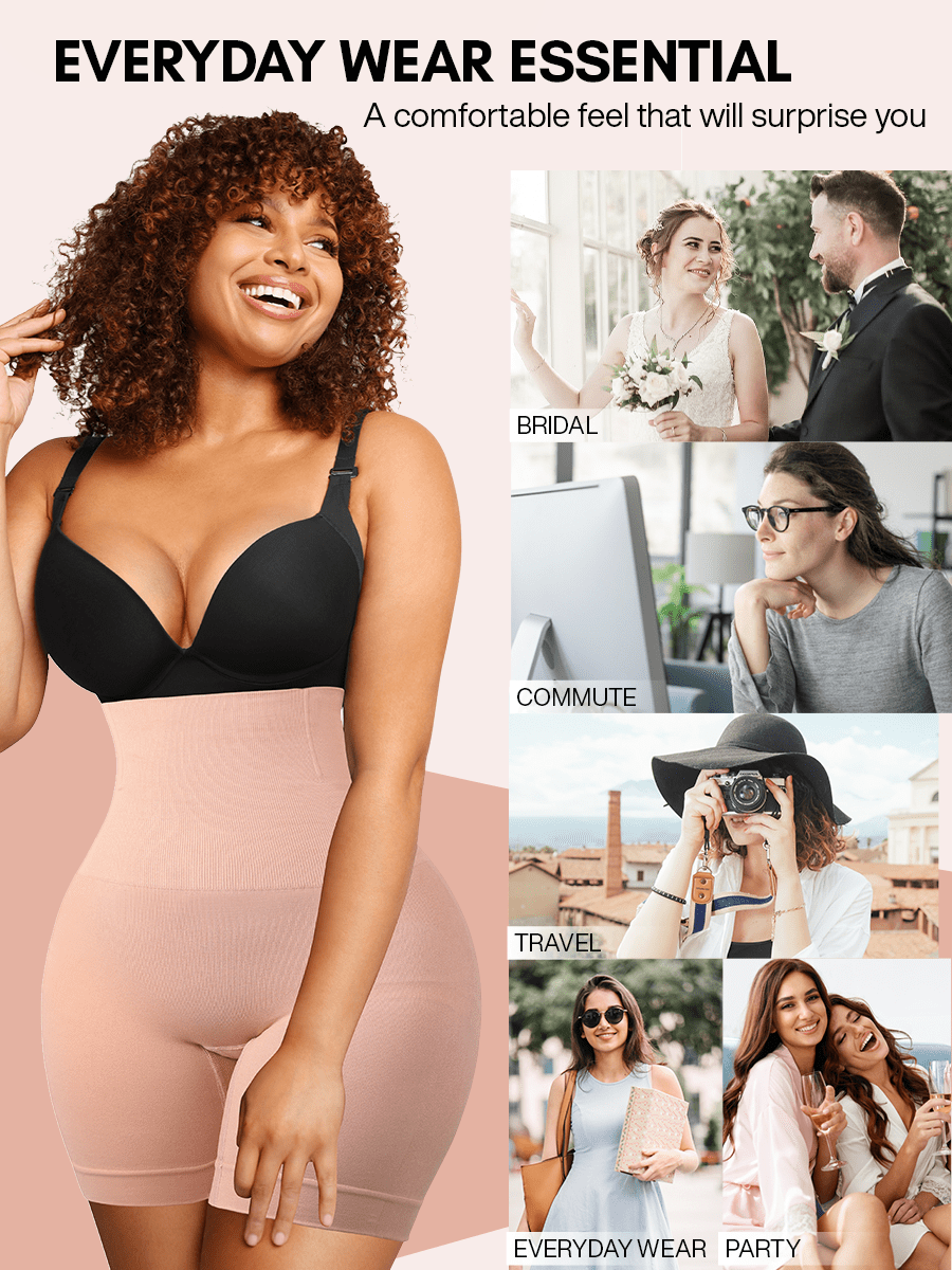 Double-Layer Tummy Panel Shaper Shorts 11