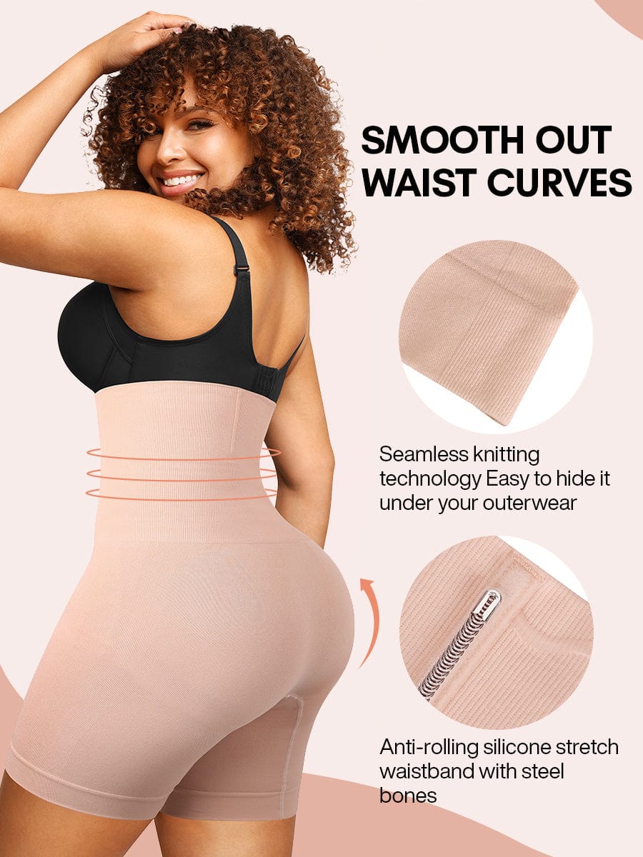 Double-Layer Tummy Panel Shaper Shorts 8