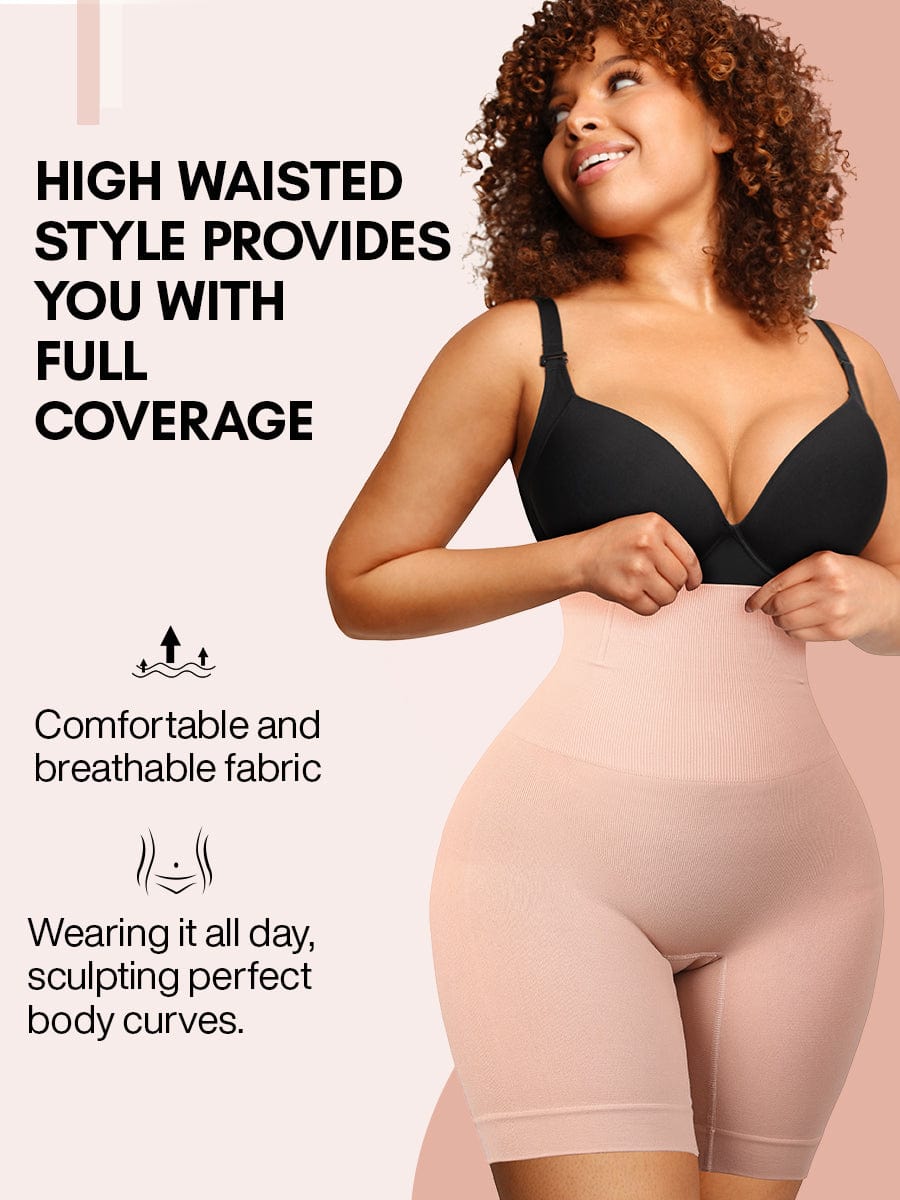 Double-Layer Tummy Panel Shaper Shorts 9