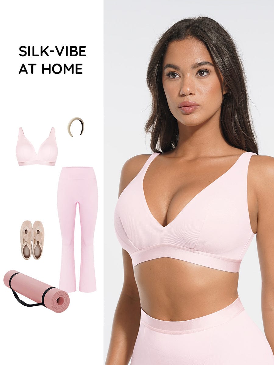 Deep V-Neck Ribbed Modal Bralette 4