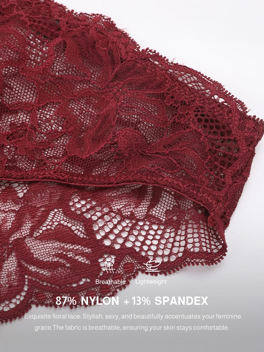 Low-Rise Lace Panties With Antibacterial Cotton Crotch 24