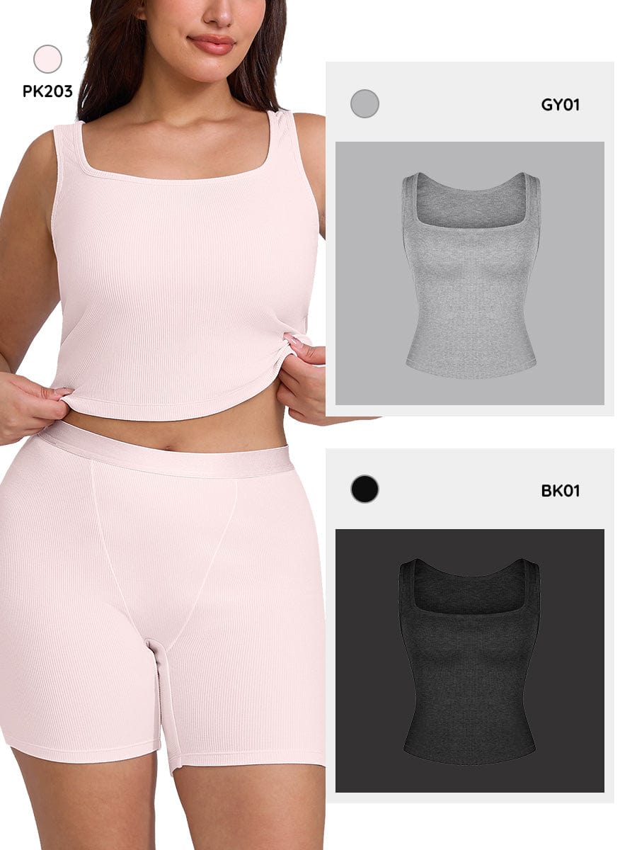 Ribbed Scoop Neck Tank Top 3