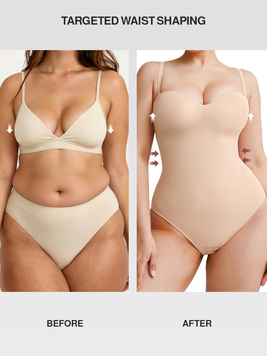 Seamless Underwire Half Cup Bodysuit With Removable Pads 34