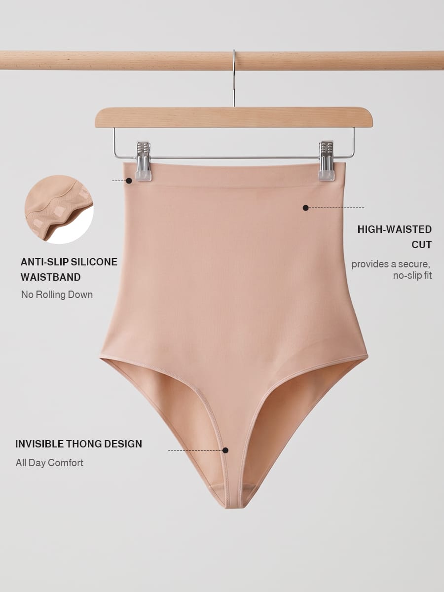 High-Waist Seamless Tummy Control Thong 11