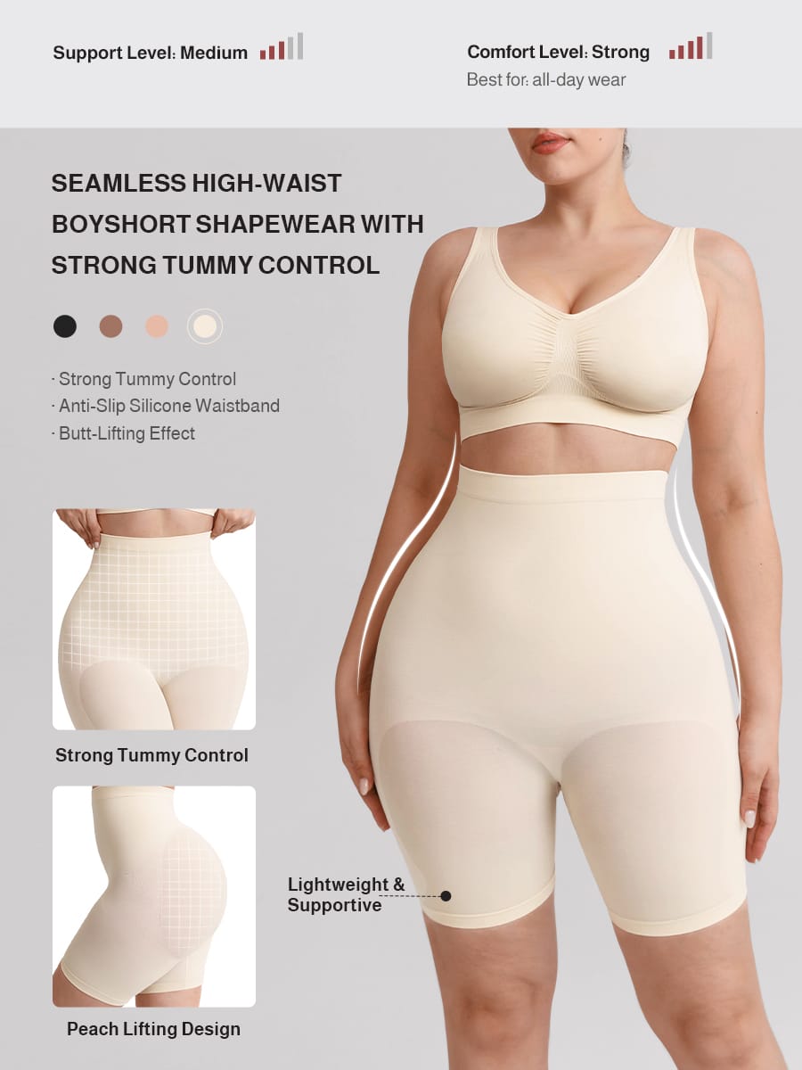 Seamless High-Waist Boyshort Shapewear 19