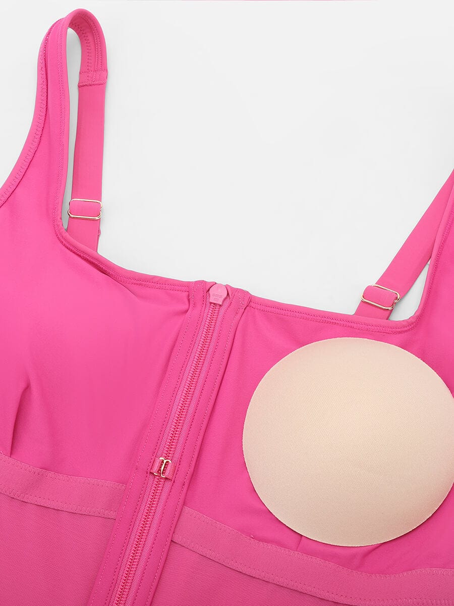 Waist Shaping Tummy Control Swimsuit Pink 2