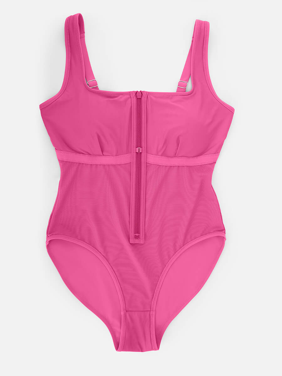Waist Shaping Tummy Control Swimsuit Pink 4