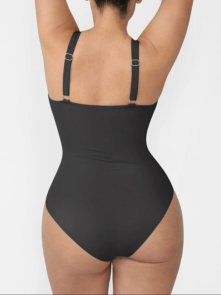 Waist Shaping Tummy Control Swimsuit Blue 1