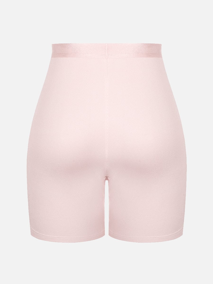 Ribbed Fitted Boxer Shorts Light Gray 6