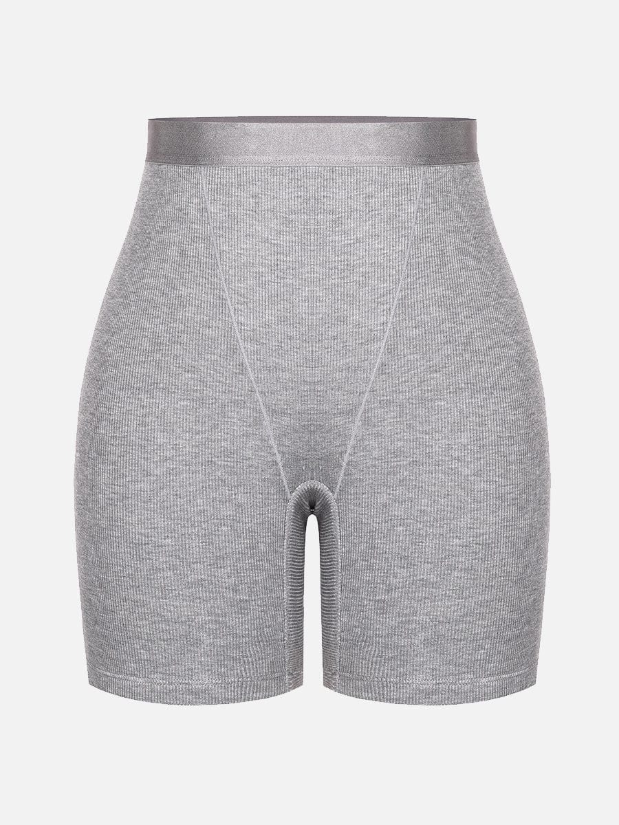 Ribbed Fitted Boxer Shorts Black 6