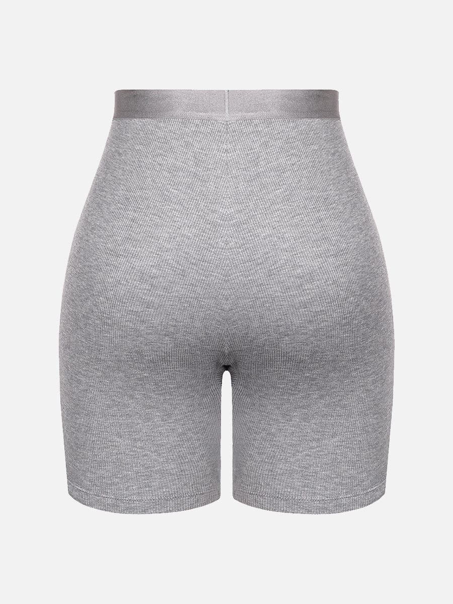 Ribbed Fitted Boxer Shorts Pink 1