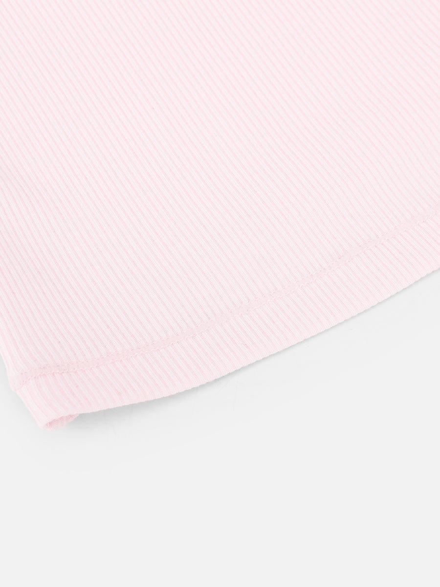 Ribbed Scoop Neck Tank Top Pink 6