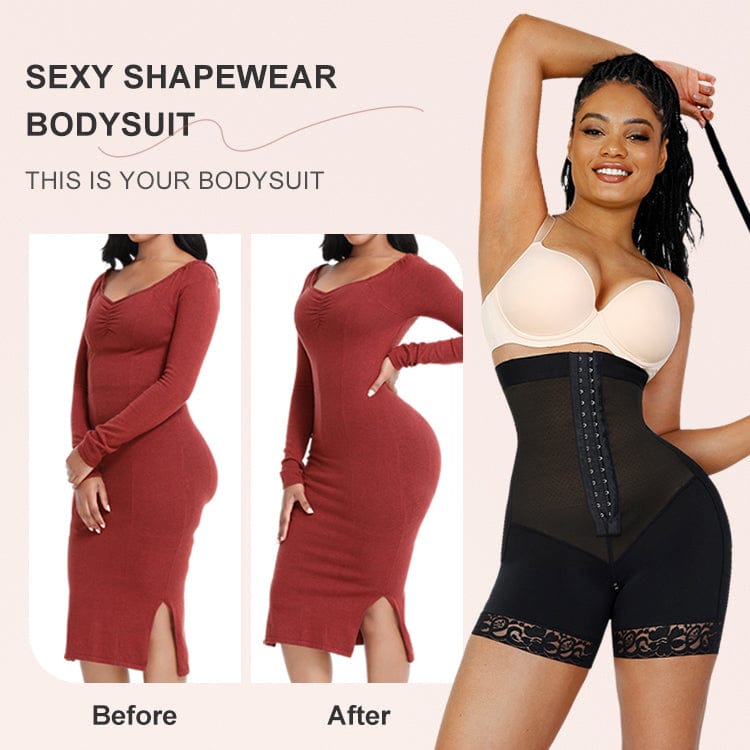 Lace Latex Buttocks-Lifting Shapewear 9
