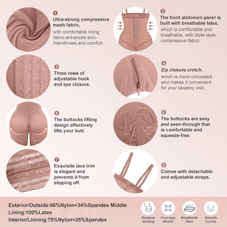 Lace Latex Buttocks-Lifting Shapewear 5