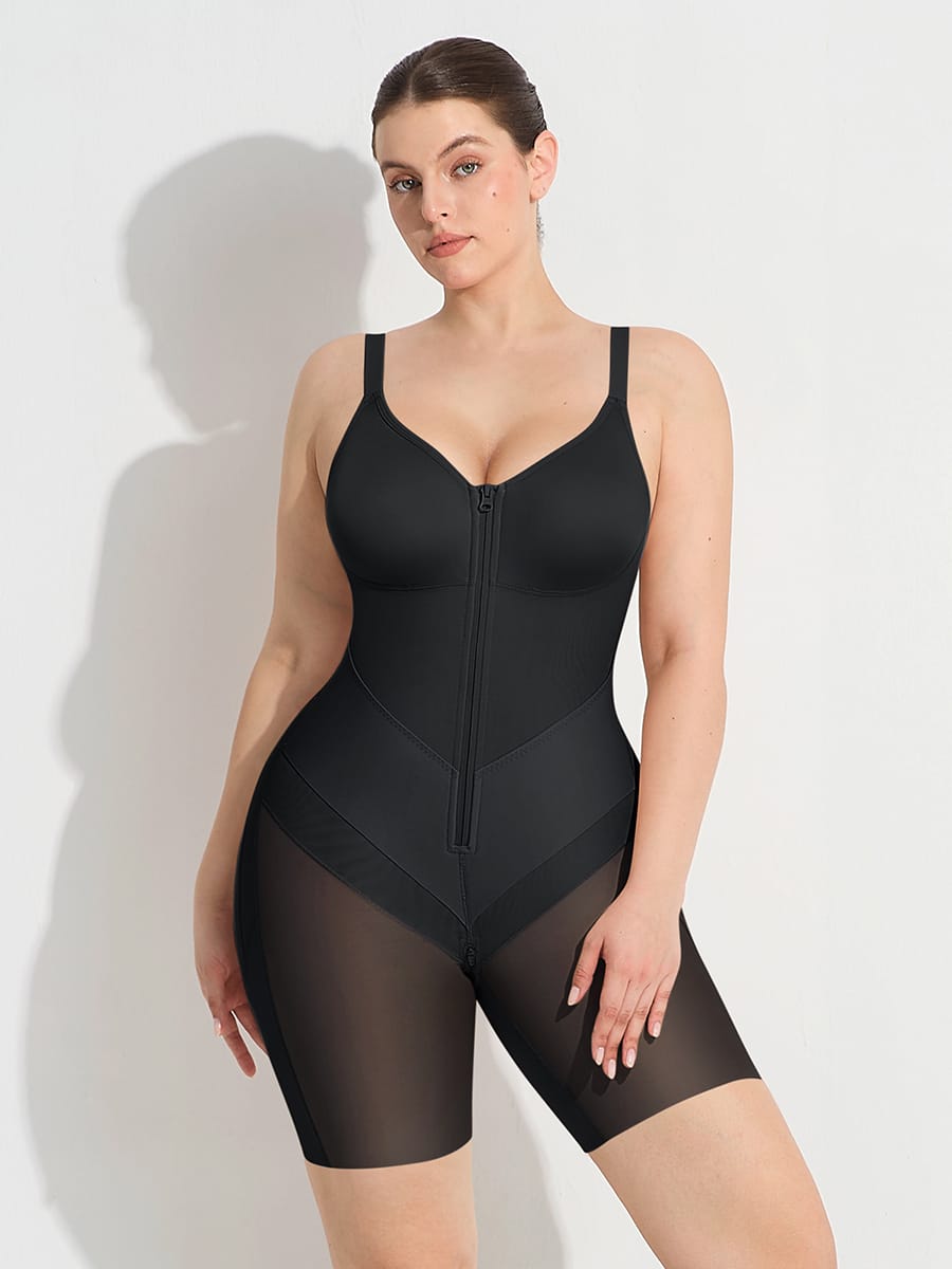 Fajas Colombianas Full Bust Compression Body Shaper Beige 5