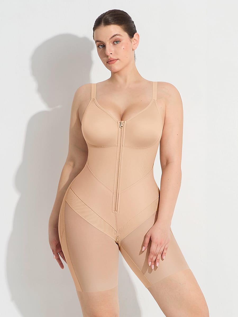 Fajas Colombianas Full Bust Compression Body Shaper Black 1