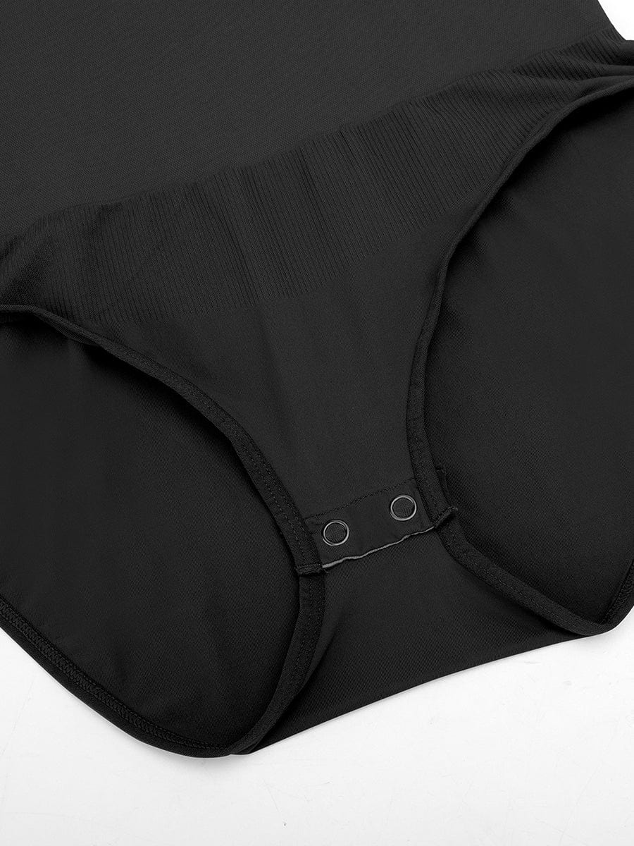 Long Sleeve Tummy Control Bodysuit Light Brown 4