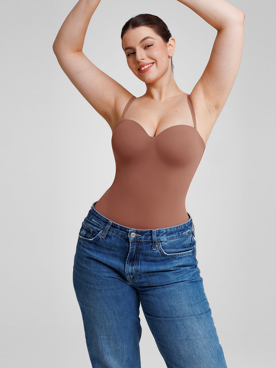 Seamless Underwire Half Cup Bodysuit With Removable Pads 5