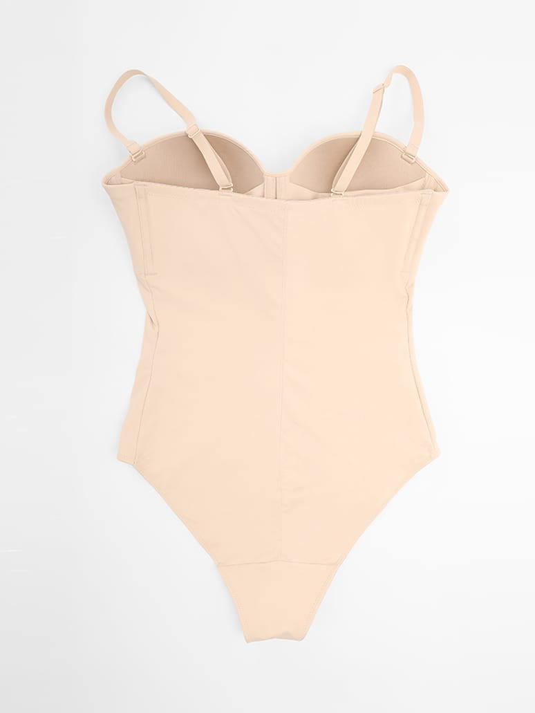 Seamless Underwire Half Cup Bodysuit With Removable Pads 28