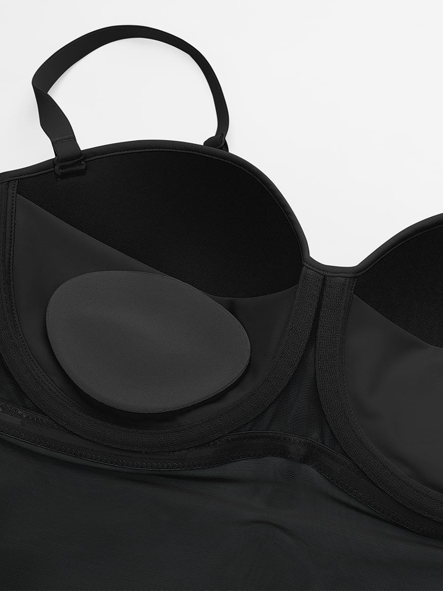 Seamless Underwire Half Cup Bodysuit With Removable Pads 20