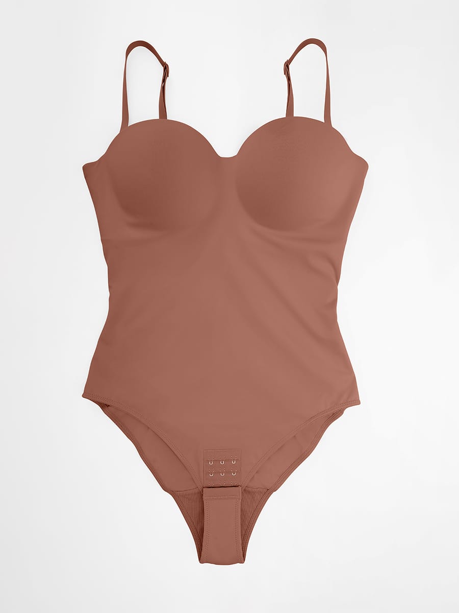 Seamless Underwire Half Cup Bodysuit With Removable Pads 6