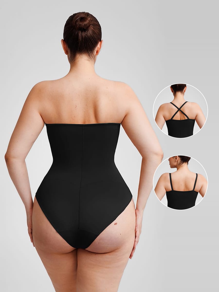 Seamless Underwire Half Cup Bodysuit With Removable Pads 12