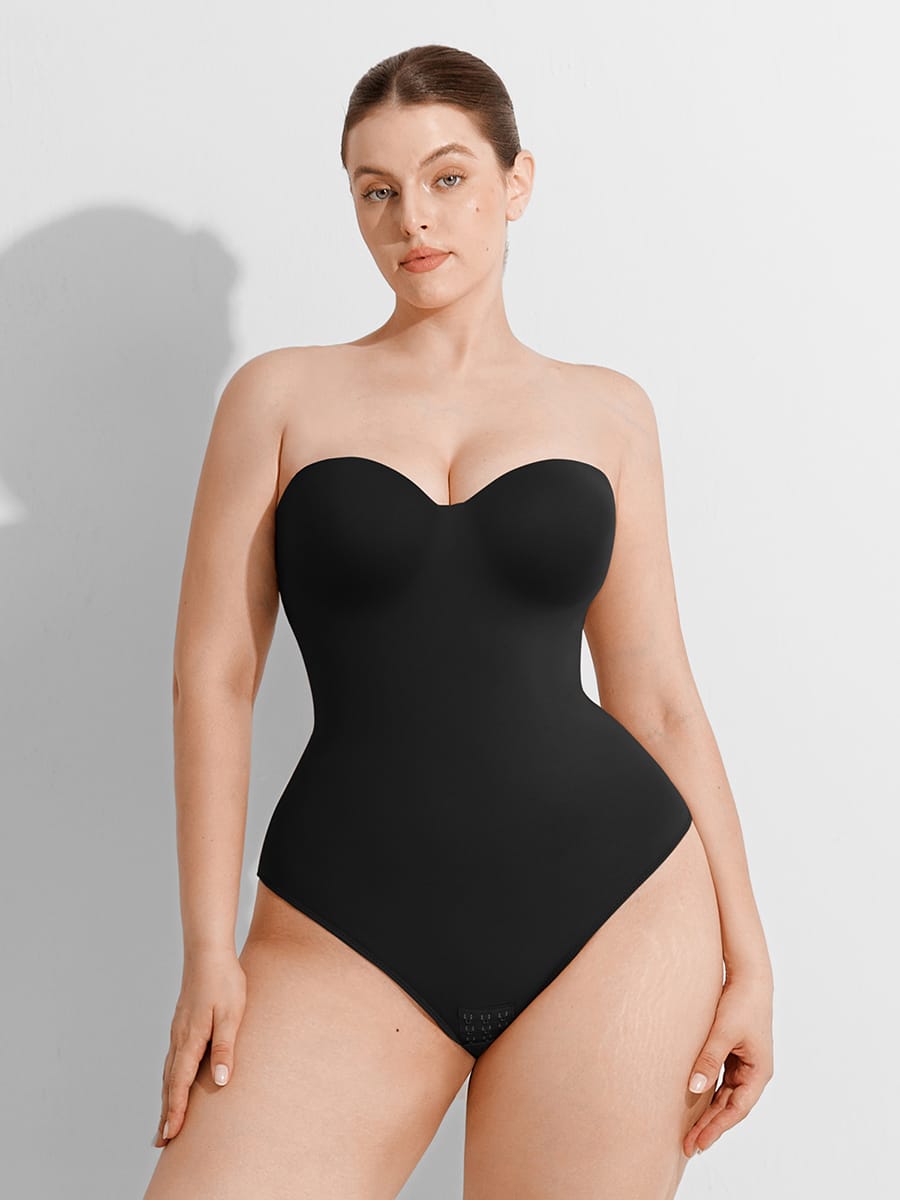 Seamless Underwire Half Cup Bodysuit With Removable Pads 11