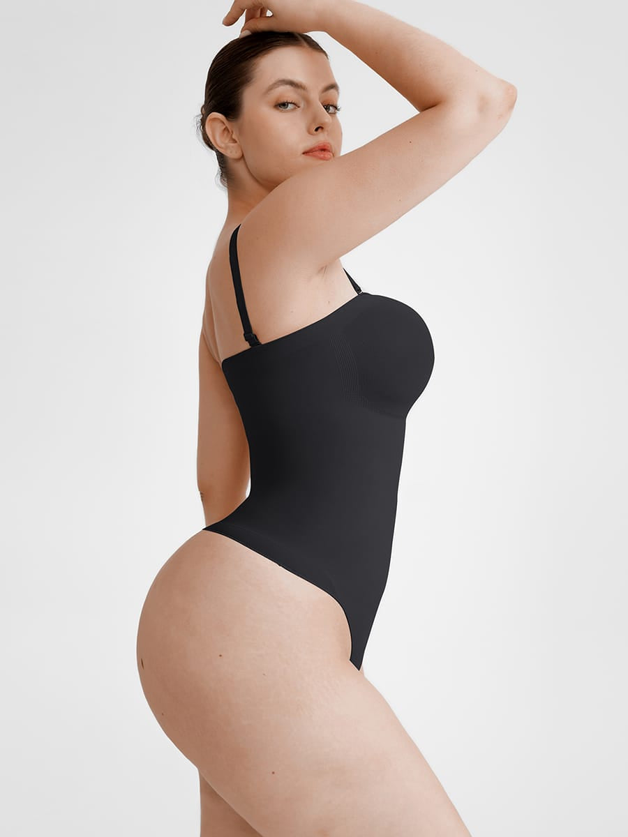 Seamless Strapless Tummy Control Thong Bodysuit 3