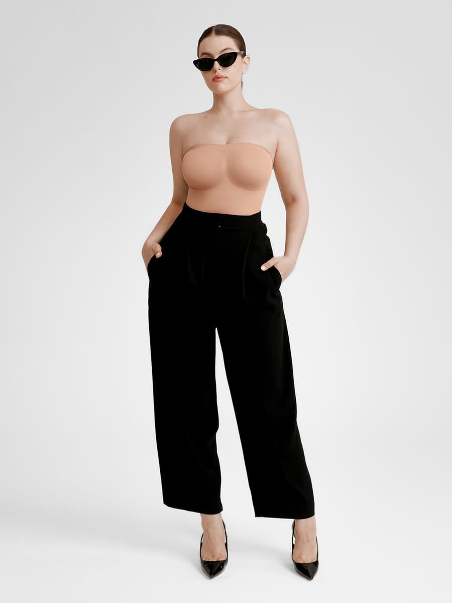 Seamless Strapless Tummy Control Thong Bodysuit 7