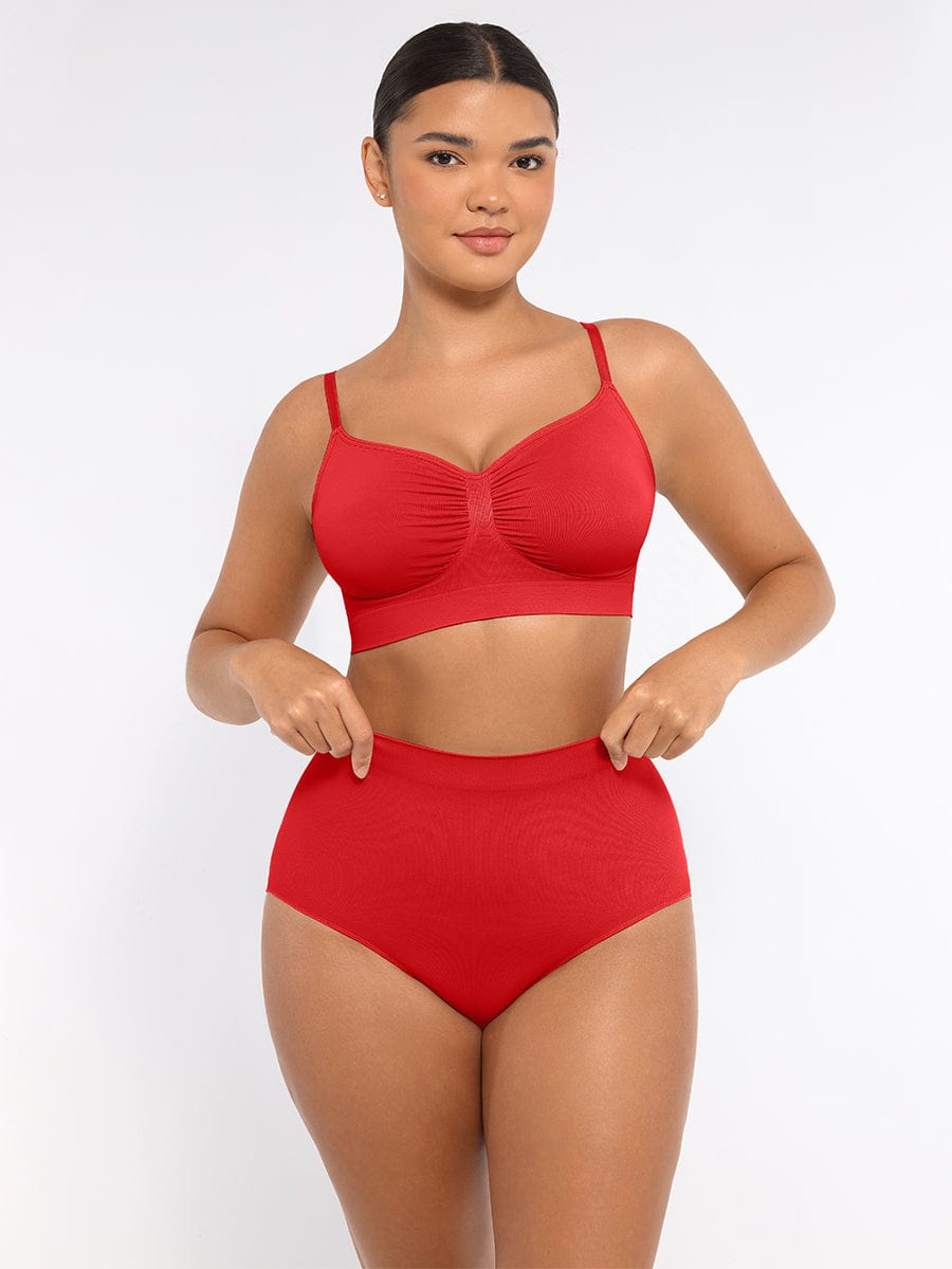 Wireless Supportive Shaping Bra Dark Pink 4