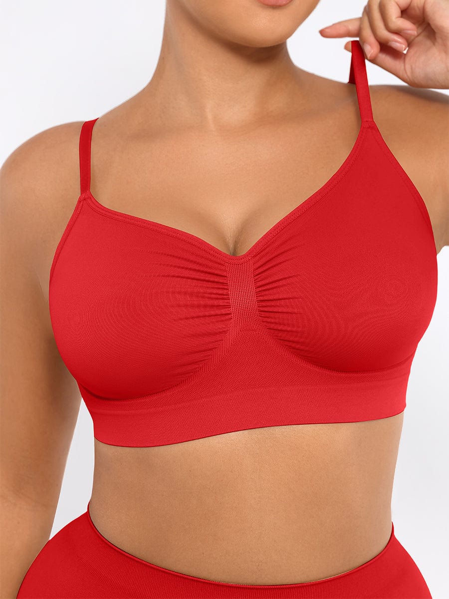 Wireless Supportive Shaping Bra Dark Pink 1
