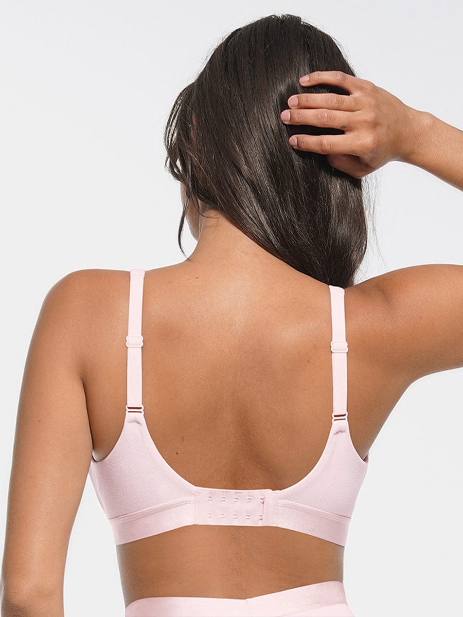 Deep V-Neck Ribbed Modal Bralette Black 7