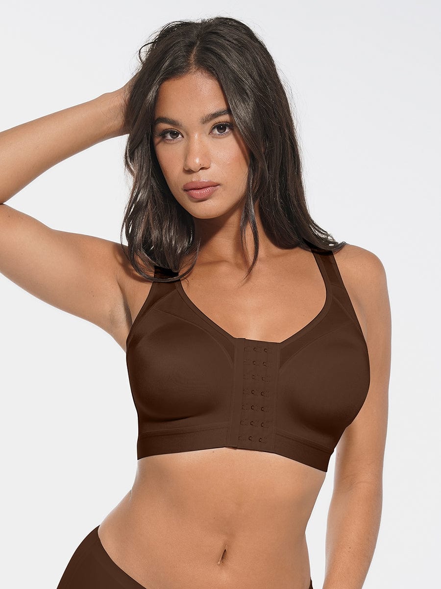 Full Coverage Wireless Post-Surgery Bra Light Skin 5