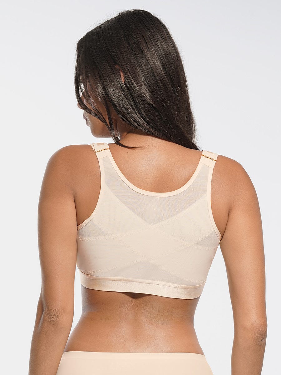 Full Coverage Wireless Post-Surgery Bra Light Skin 1