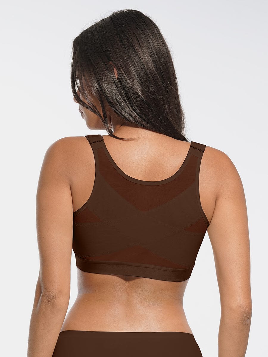 Full Coverage Wireless Post-Surgery Bra Light Skin 6