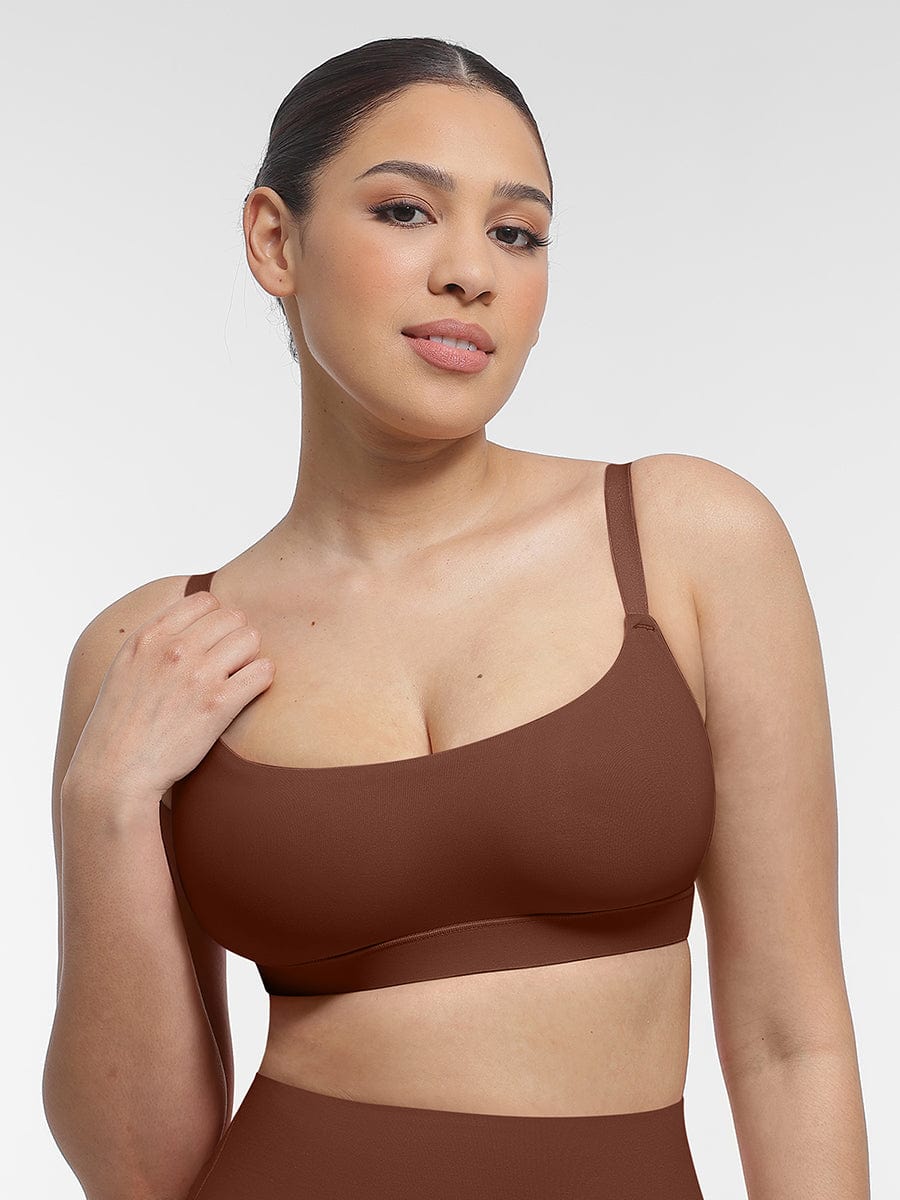 Everyday Adjustable Strap Bralette Dark Brown 8