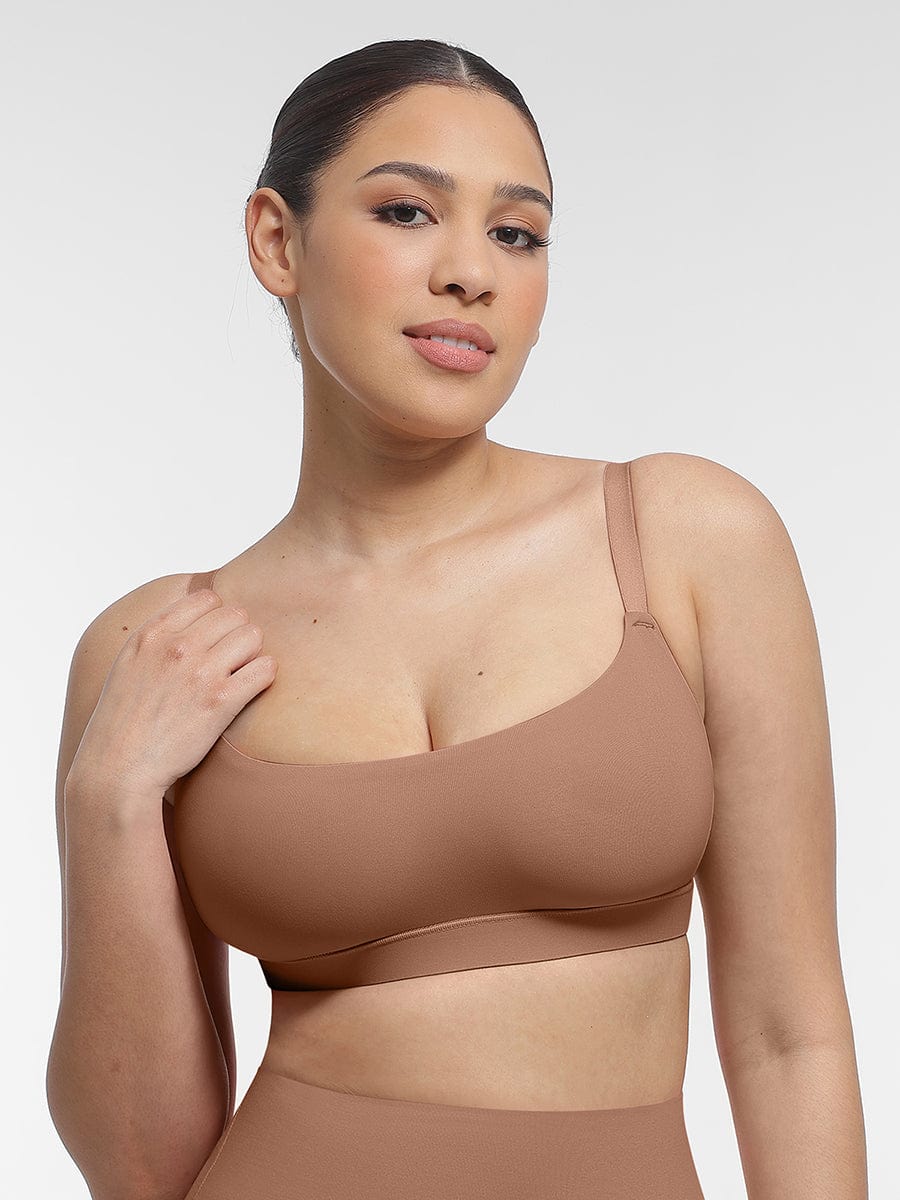 Everyday Adjustable Strap Bralette Light Brown 2