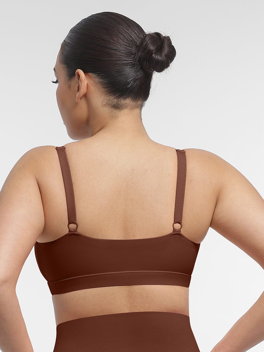 Everyday Adjustable Strap Bralette Dark Brown 7
