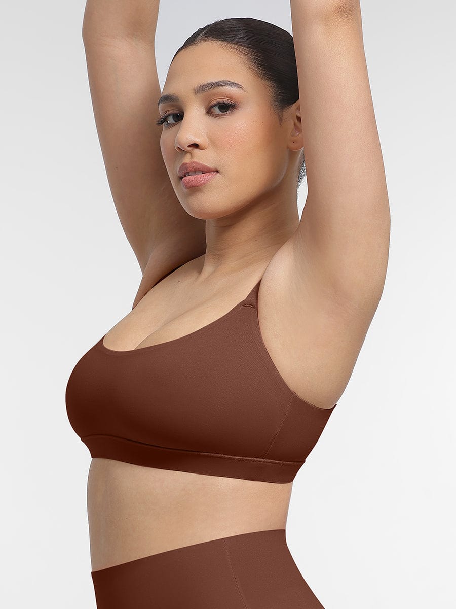 Everyday Adjustable Strap Bralette Dark Brown 6