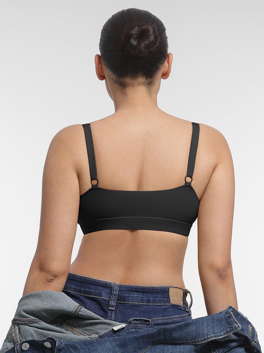 Everyday Adjustable Strap Bralette Dark Brown 3